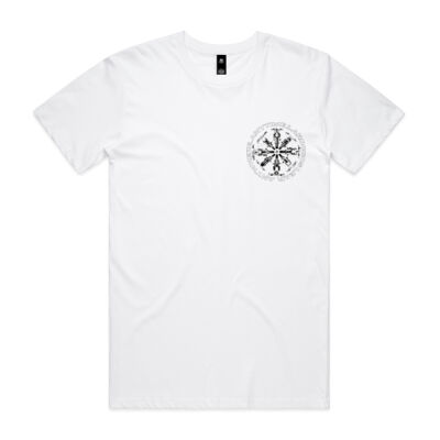 Compass Mens Staple Tee (White, Grey) Thumbnail