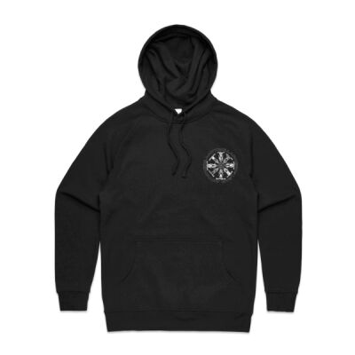 Compass Womens Hoodie (Navy & Black) Thumbnail